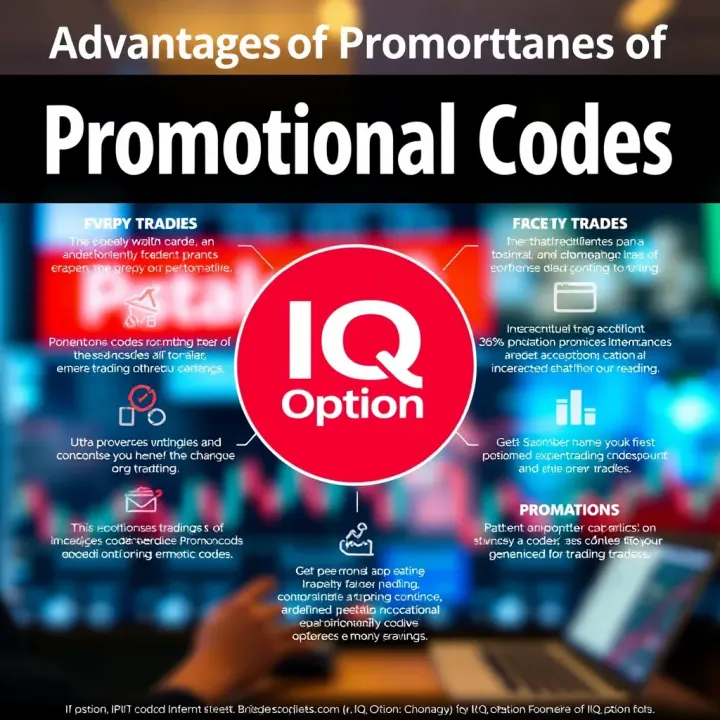 Graphic illustrating the benefits of using promotional codes for enhanced trading experience on IQ Option