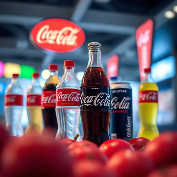 Competitive Strategies and Consumer Preferences in the Beverage Industry Illustration of diverse beverage brands' strategies and consumer preference trends influencing the industry landscape