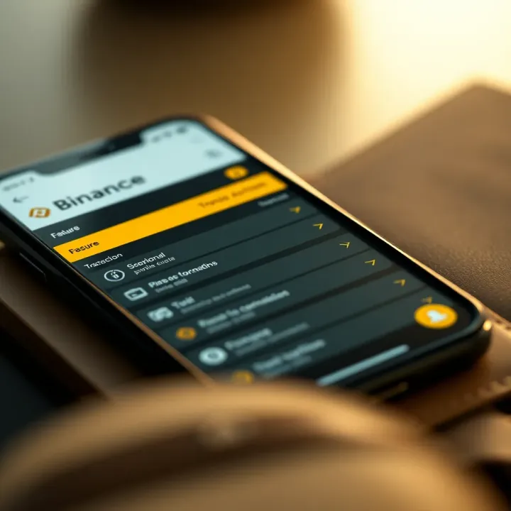 Secure cryptocurrency wallet on a mobile device showing transaction options and security features