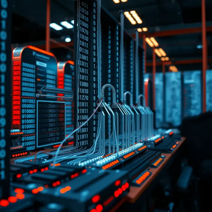 Visual representation of binary applications in computing and telecommunications