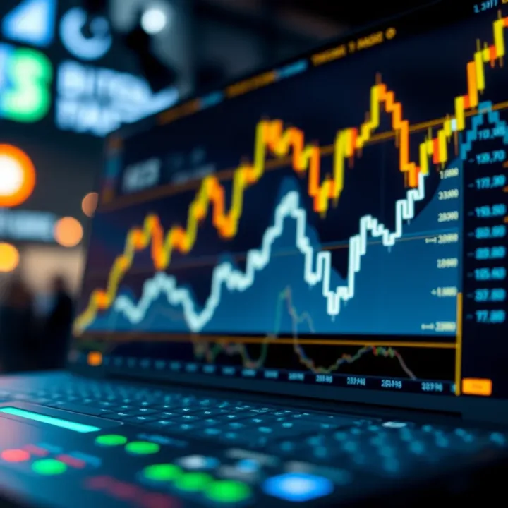 Graph showing cryptocurrency trading trends on automated platform