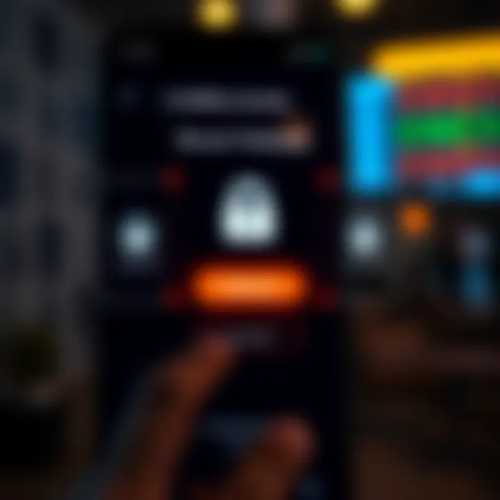 Secure login screen emphasizing safety features for online trading application