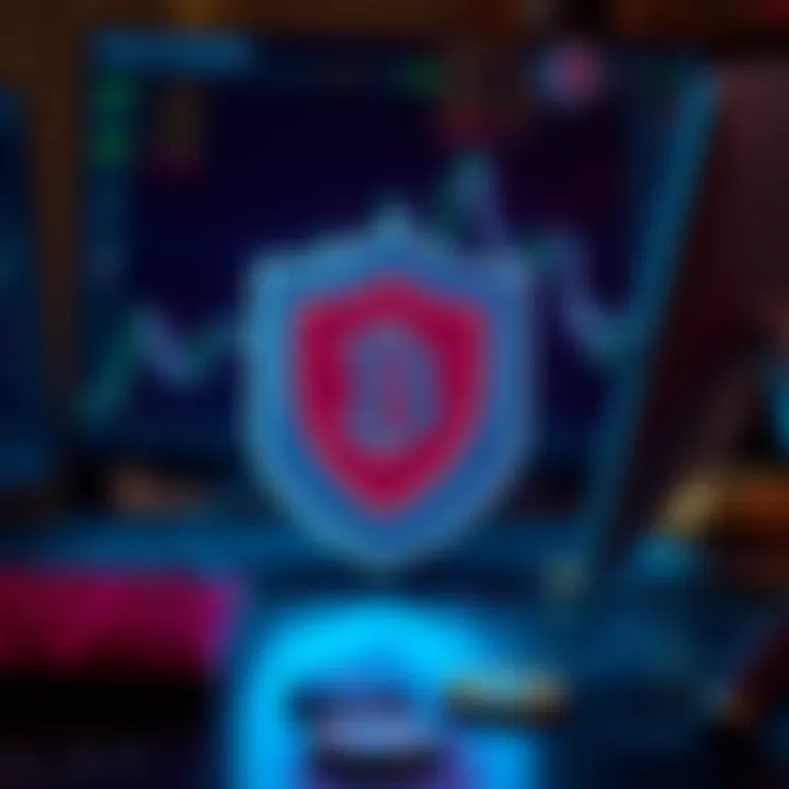 Security shield symbol representing the protection features of BitTrader in cryptocurrency trading