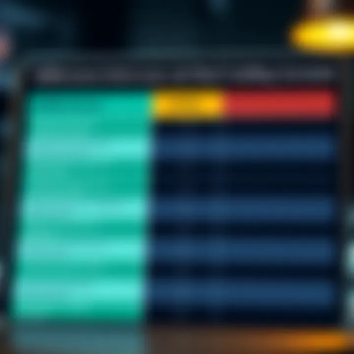 Comparison chart illustrating differences between Pocket Option demo and real trading accounts