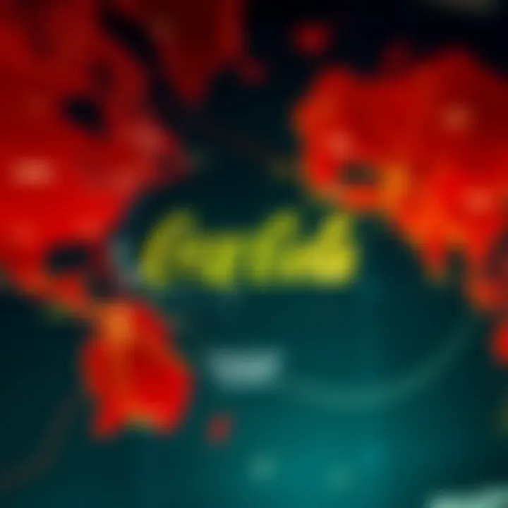 World map highlighting Coca-Cola's global distribution network with interconnected routes and distribution centers