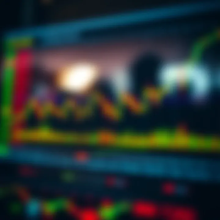 Graph showing simulated trading results over time for strategy testing