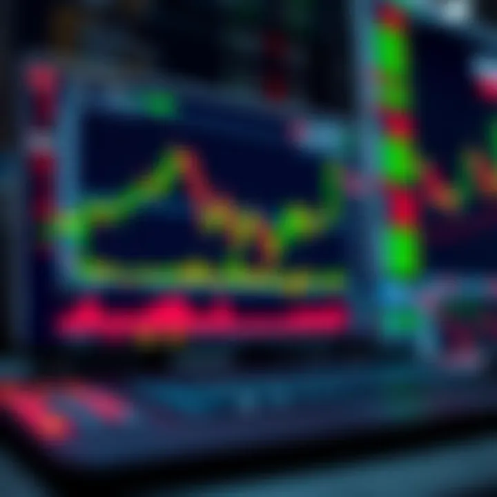 Illustration of trading platform interface with charts and analysis tools