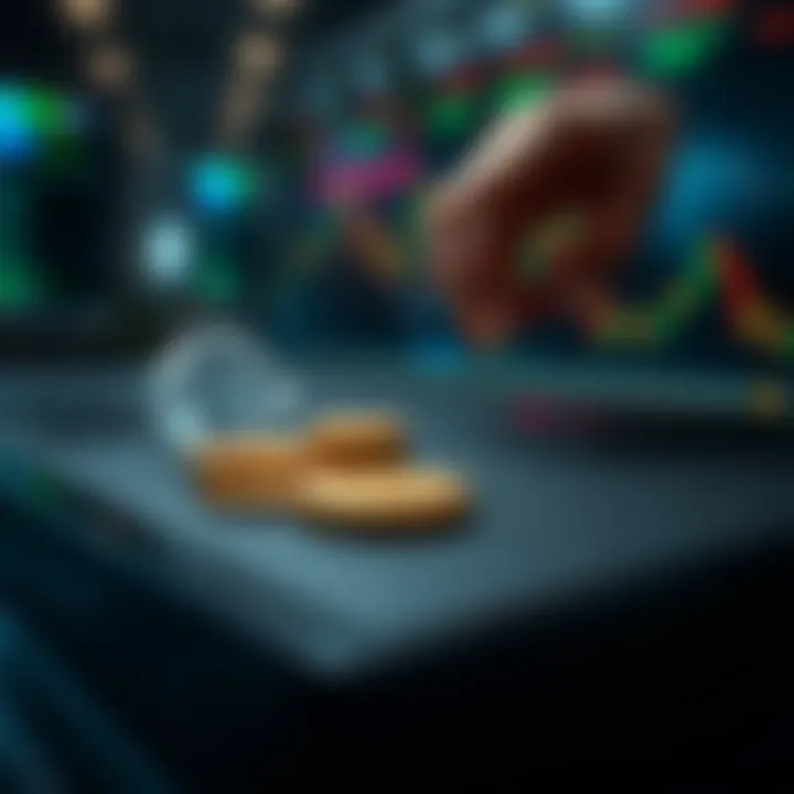 Visual representation of risk management strategies and legal considerations in cryptocurrency trading