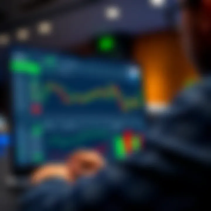 Interface of Deriv platform showing integrated trading tools and market analysis