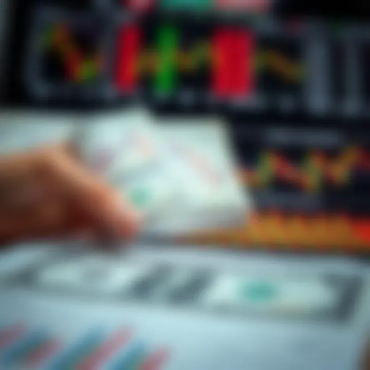 Financial charts and data analysis representing forecasting methods for the US dollar value in Colombia