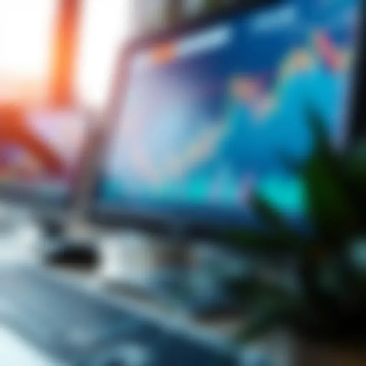 Graph showing forex market trends and signals on a computer screen
