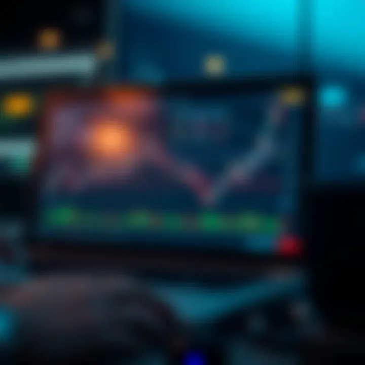 Illustration of a digital dashboard displaying forex signals and market indicators