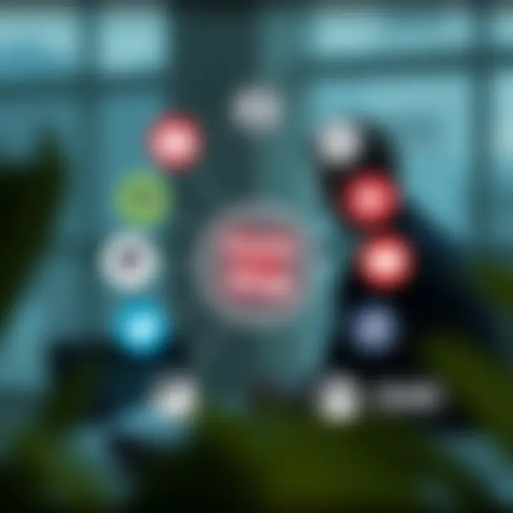 Diagram showing various online platforms connected to a central Forex vlog icon, representing content distribution channels
