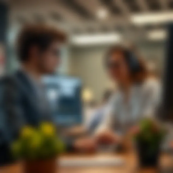 Customer support team assisting clients through online chat on Fortrade platform