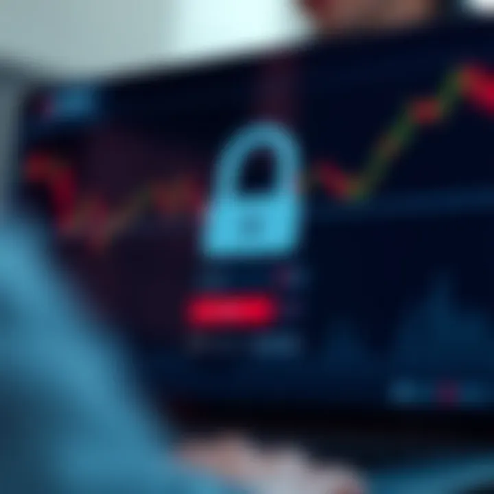 Secure login screen of IQ Broker application emphasizing data protection and user security