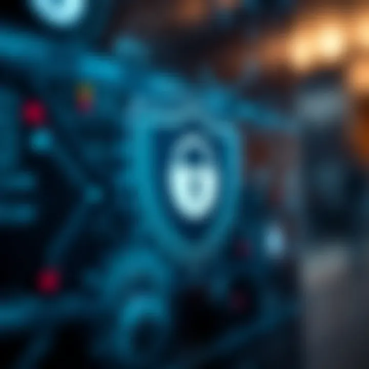 Secure login with shield icon representing protection of personal data