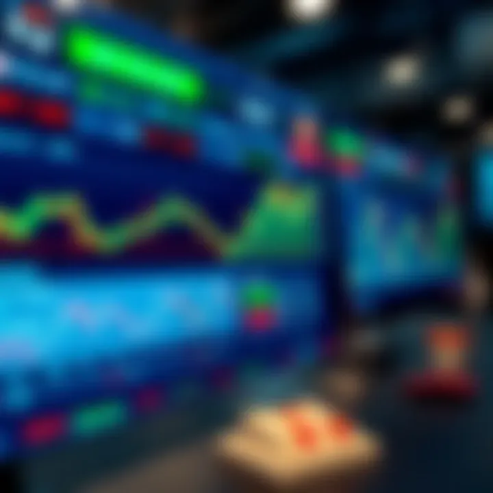 Interactive digital platform interface showing various financial assets and trading options