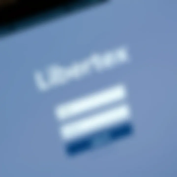 Screenshot of Libertex login page showing user input fields