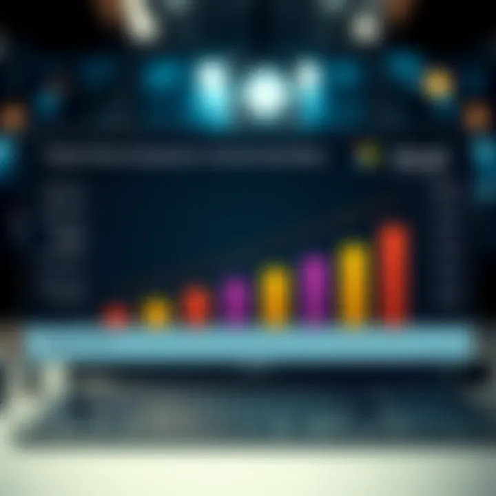 Graph comparing market shares of leading technology companies including software, cloud services, and operating systems