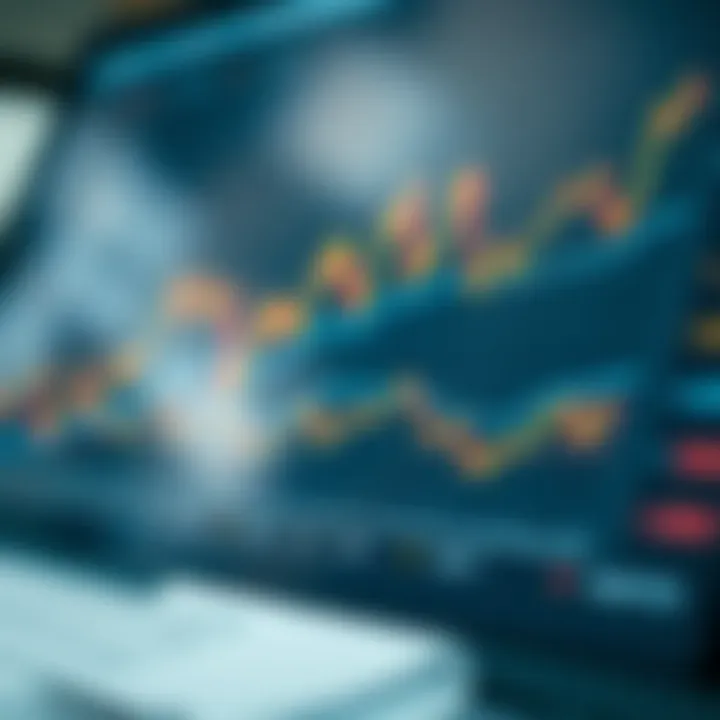 Financial chart showing profit and loss trends for a company over time