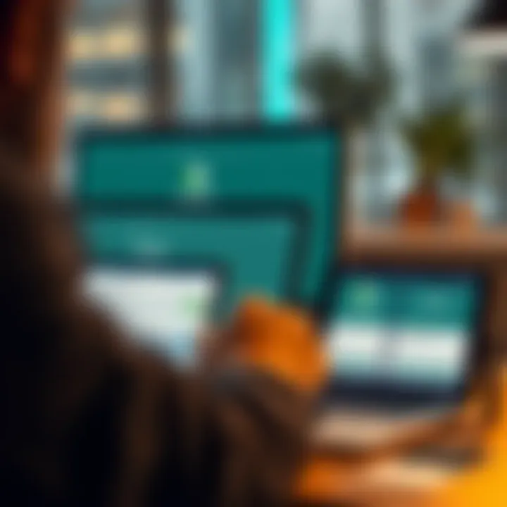 Multiple electronic devices showing the Quotex app for secure and easy access