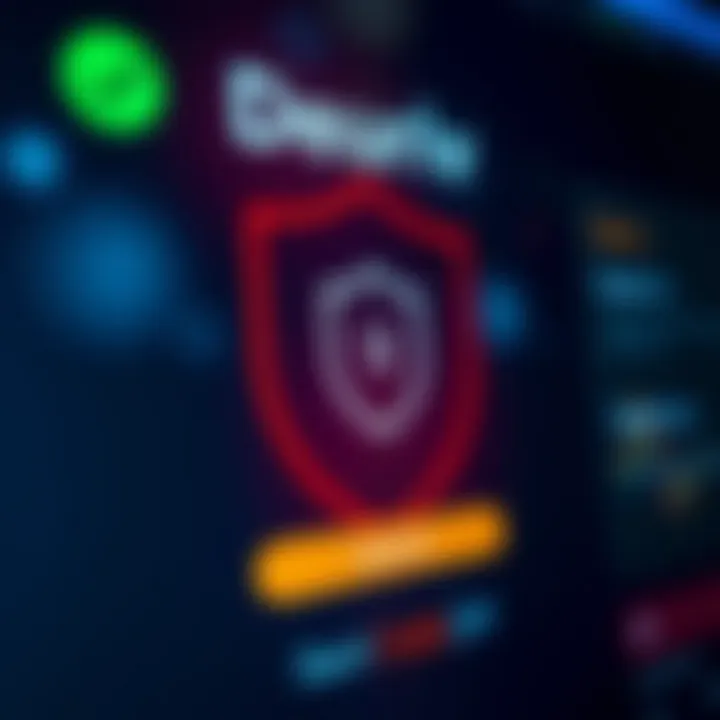 Secure login interface with verification shield icon