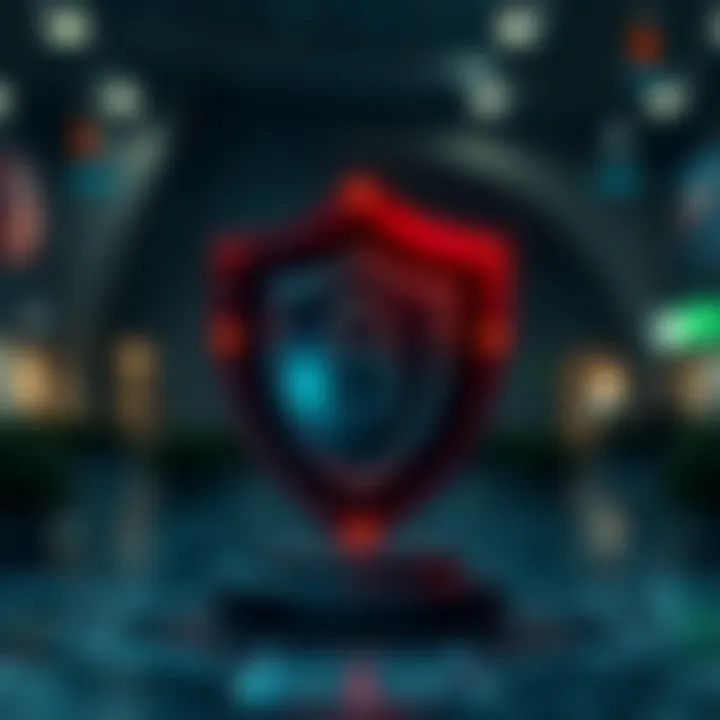 Visual representation of secure investment platforms and regulatory shields protecting investors