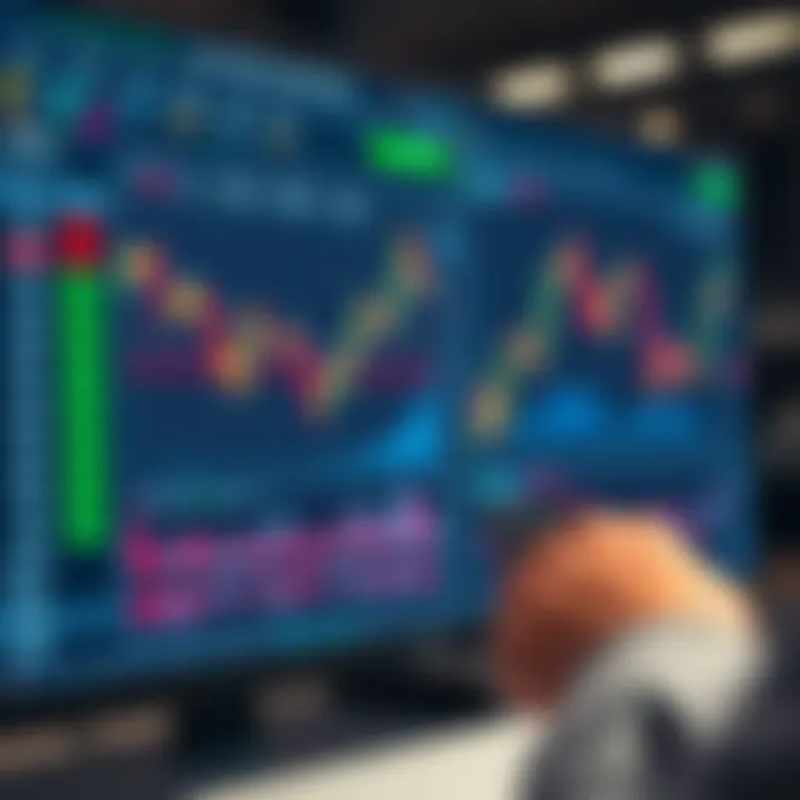 Interface of SmartTrader platform showing forex and binary options charts with trading tools