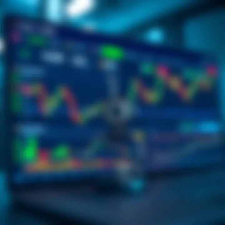 Automated trading bot interface with charts and algorithm settings on Deriv platform