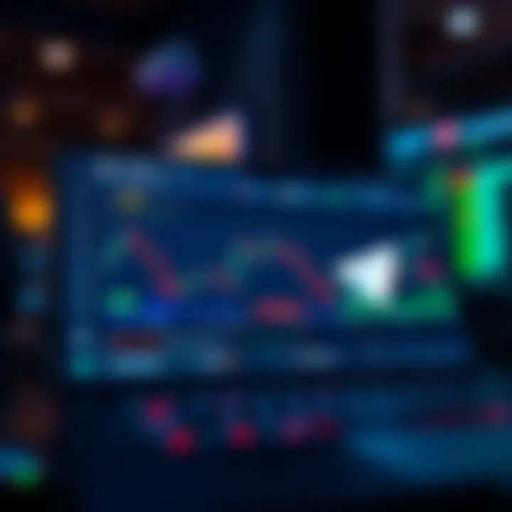 Telegram app interface displaying financial trading signals with charts and alerts