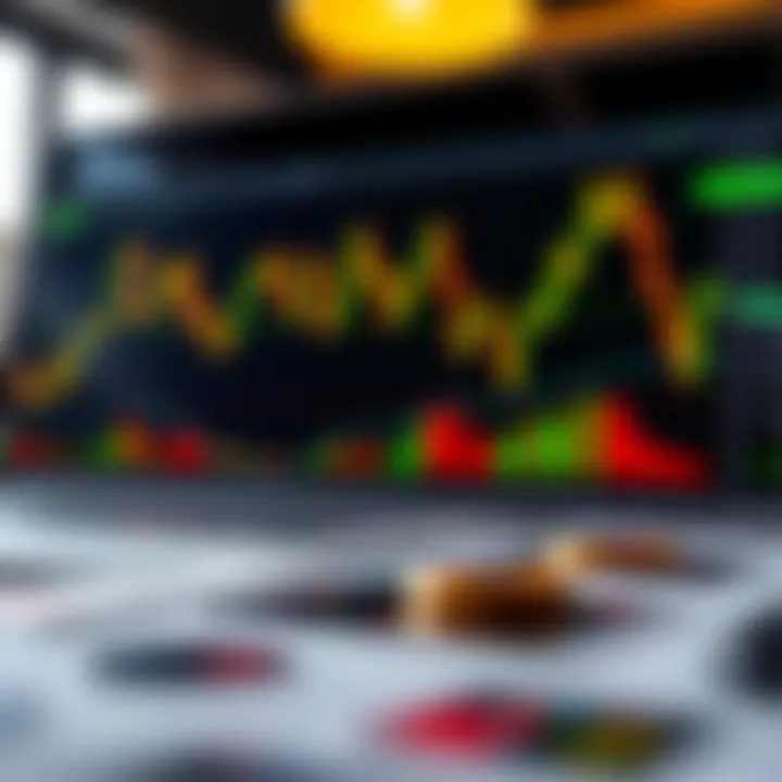 Graph illustrating trading strategies with indicators and risk management tools on IQ Option