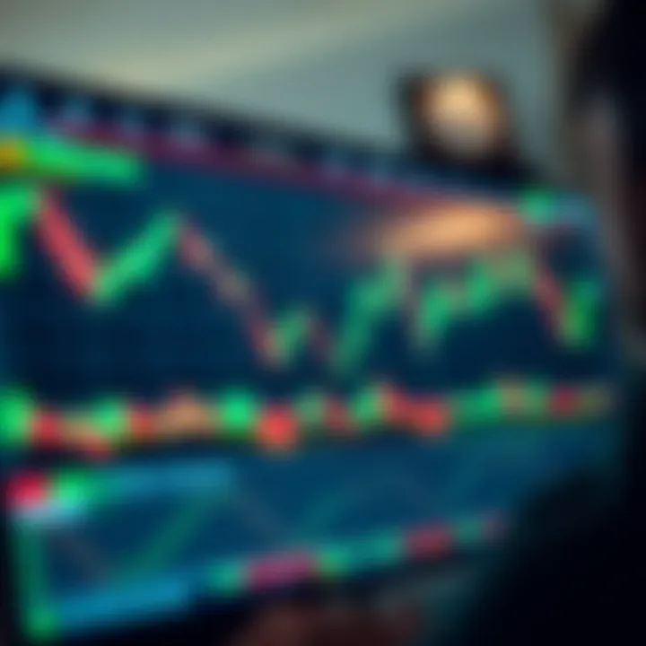 Detailed TradingView interface displaying various technical indicators on a binary trading chart