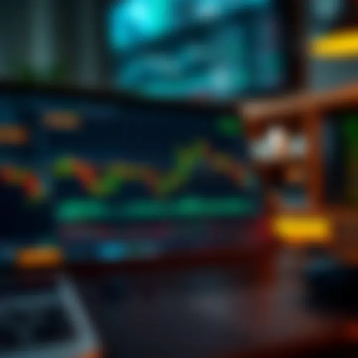 TradingView interface showing technical analysis charts and indicators for binary options