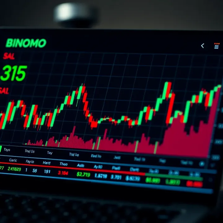 Trading Performance Metrics on Binomo Platform Graph depicting trading performance metrics on Binomo platform