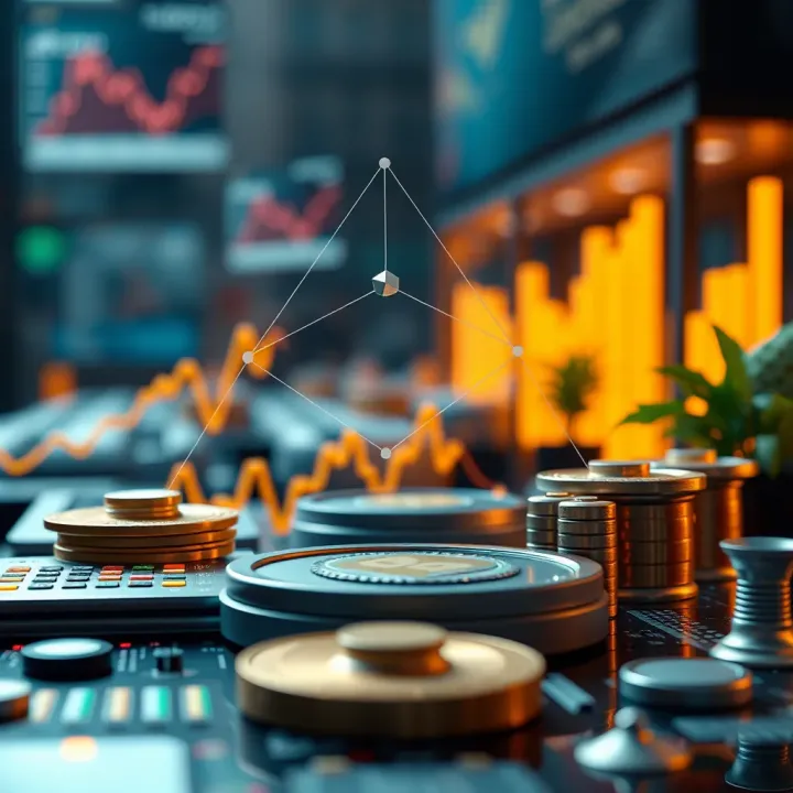 Visualization of key factors influencing Cardano's future value including technological and economic elements