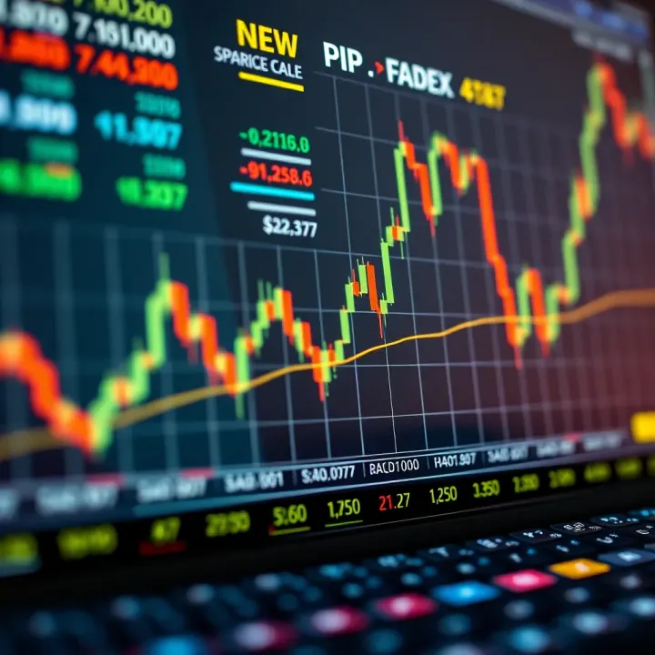 Visual Representation of Pip Value Calculations in Forex Graph showing pip value fluctuations and practical examples of pip calculation in Forex trading