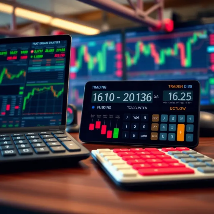 Various types of trading calculators shown with features for decision making in financial markets
