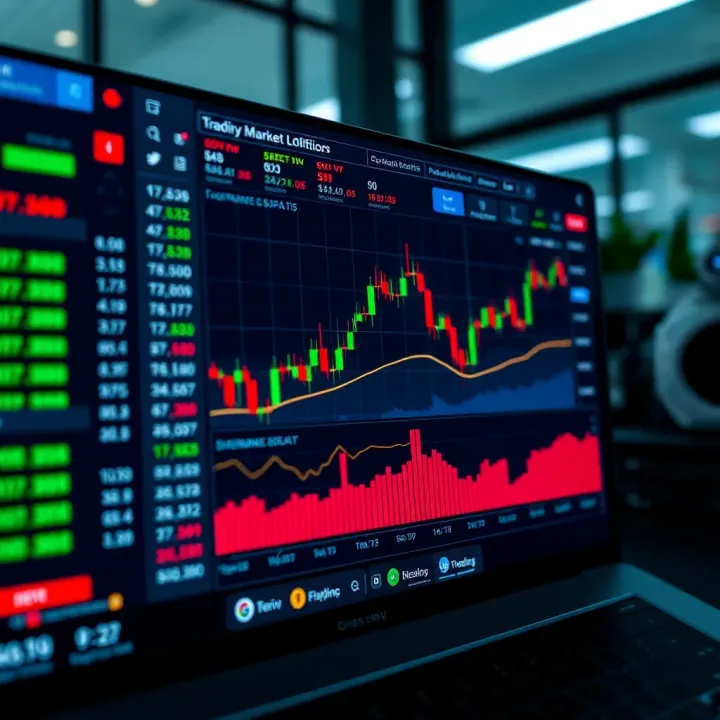 Deriv trading platform interface showcasing live market data and trading options