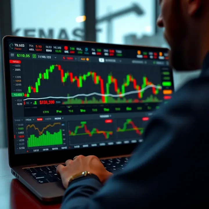 Secure online trading platform interface displaying forex, binary options, and CFDs