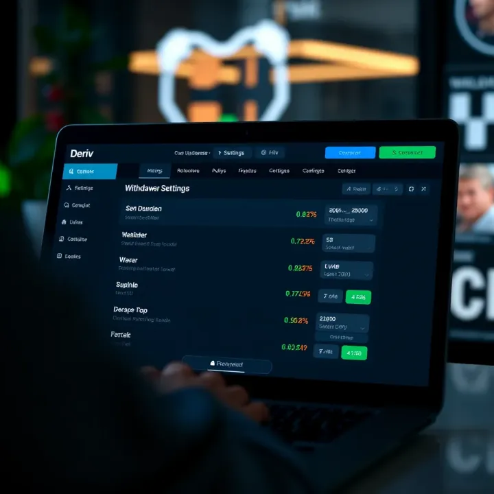 Navigating Withdrawal Settings and Transaction Details on Deriv User interface displaying withdrawal settings and transaction details on Deriv