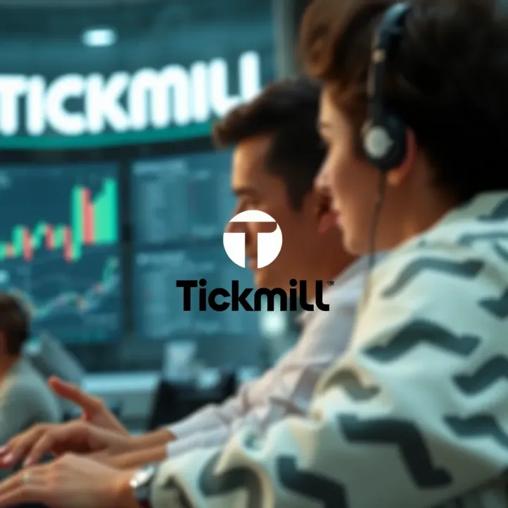 Graphical representation of Tickmill broker account types and client support services