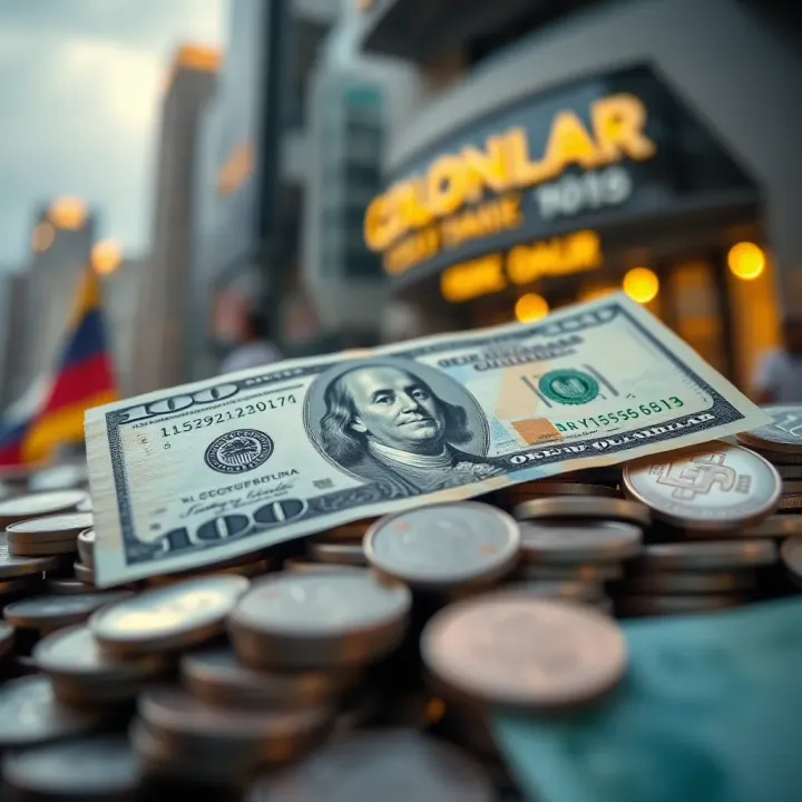 Economic and Political Influences on Colombia's Currency Exchange Illustration of economic and political factors influencing currency exchange rates in Colombia