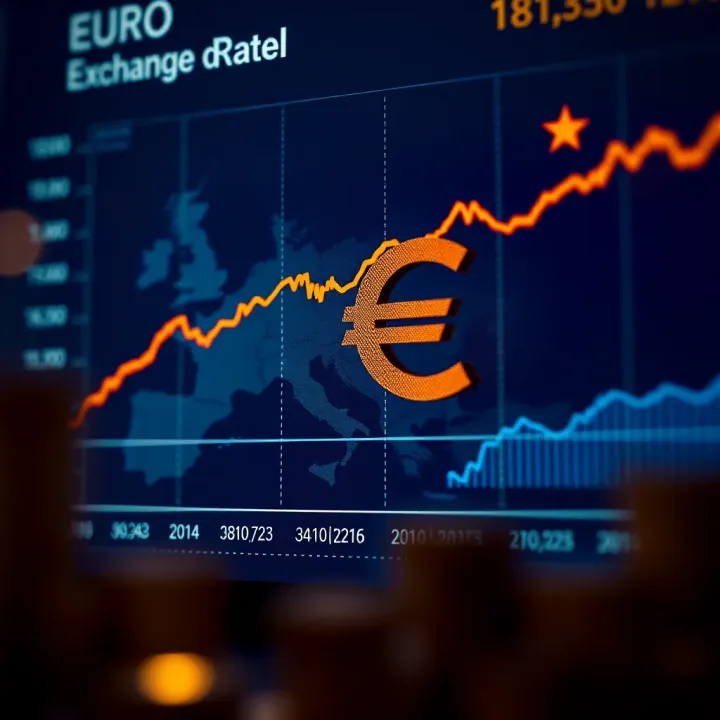 Graph showing the trend of the euro exchange rate against major global currencies highlighting economic impact