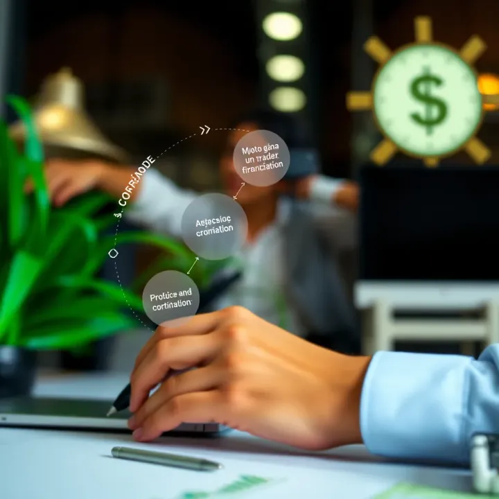Diagram illustrating key factors influencing trader income and financial success