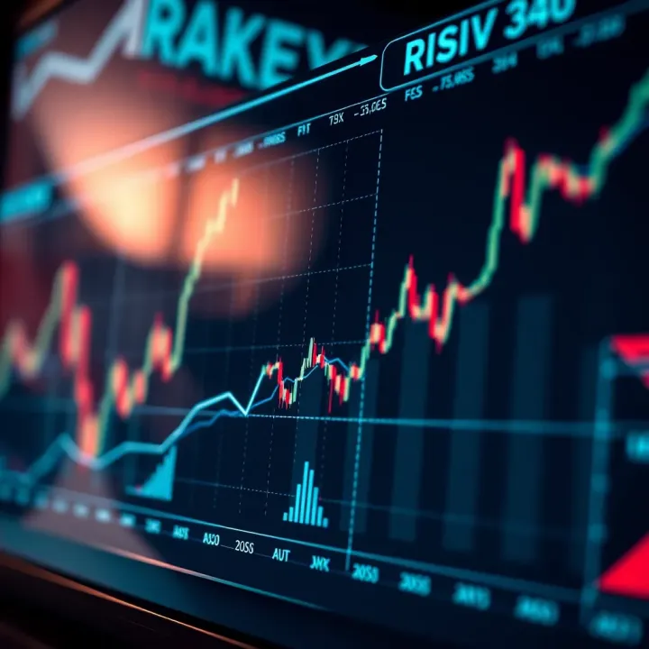 Graph depicting financial market trends with risk and reward indicators for informed investment decisions