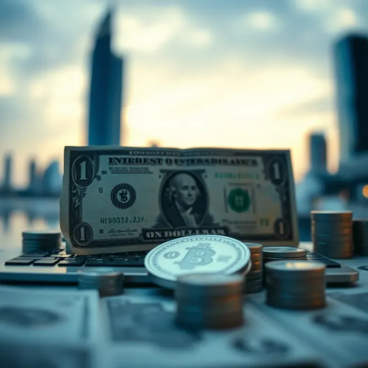 Visual representation of international and national economic factors affecting currency value