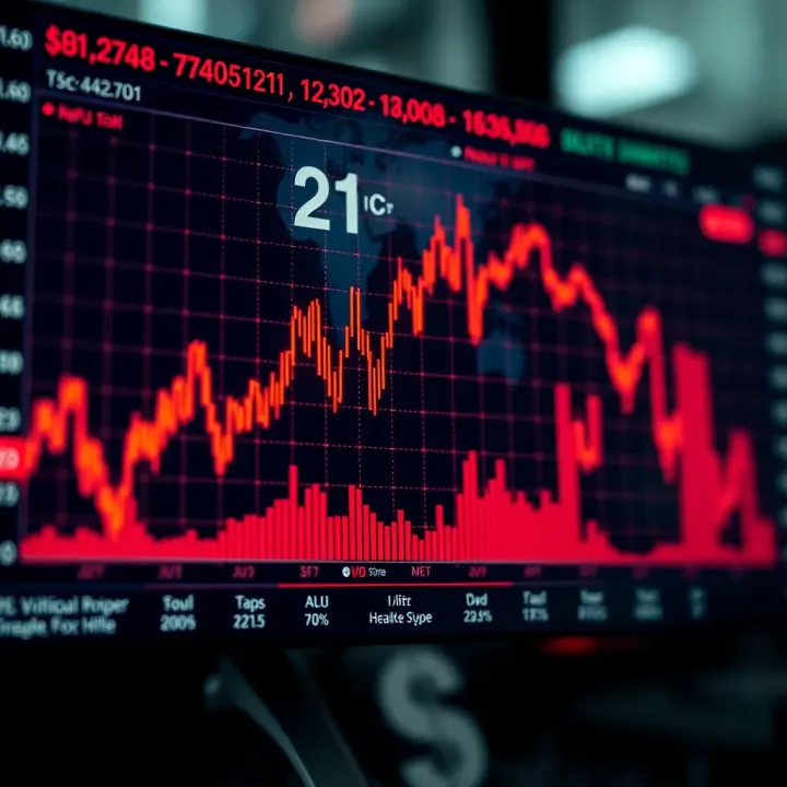 Graph illustrating dollar exchange rate fluctuations and key economic indicators