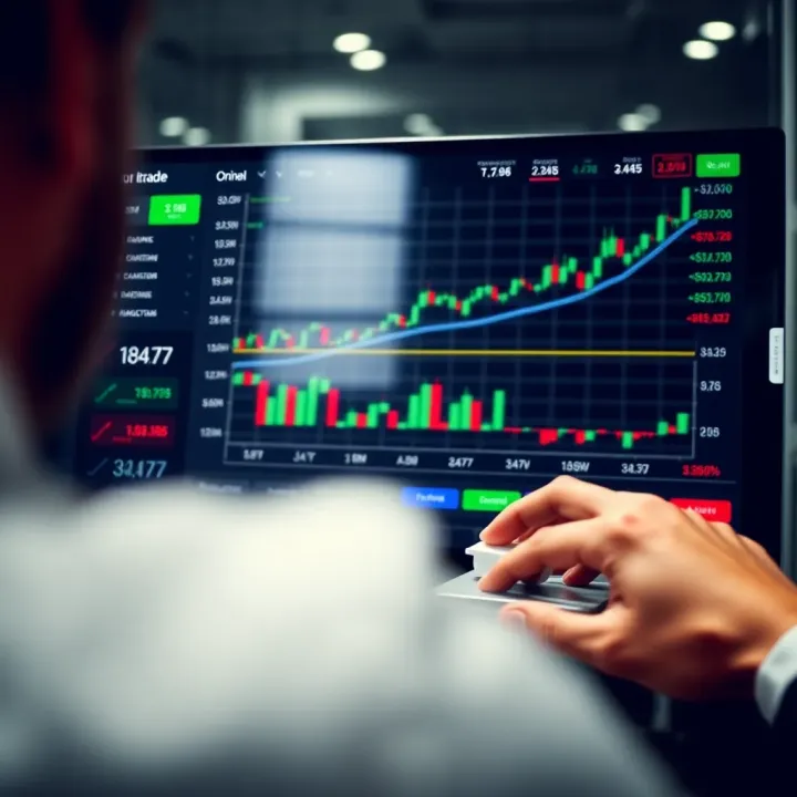 Dashboard overview of Fortrade trading platform showing market charts and trading options