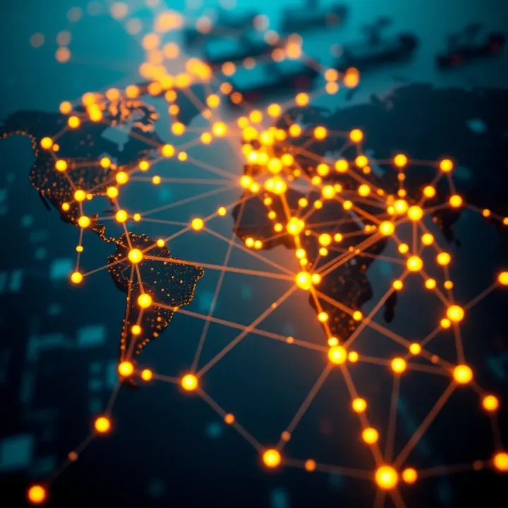 Visual representation of global trade connections highlighting the impact on globalization and policy
