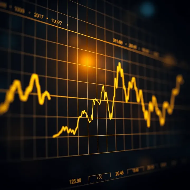 Graph showing daily gold price fluctuations in the Colombian market